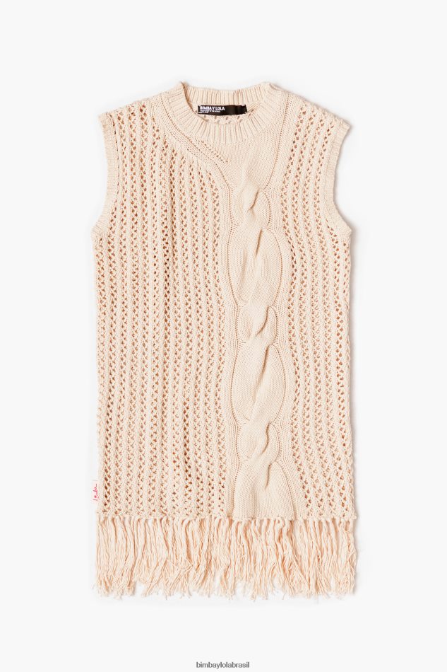 roupas Bimba Y Lola colete de malha cru P28JFH351