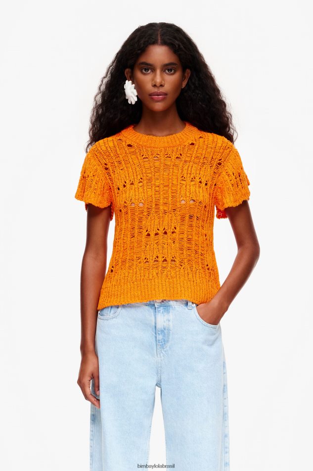 roupas Bimba Y Lola suéter a céu aberto laranja P28JFH356