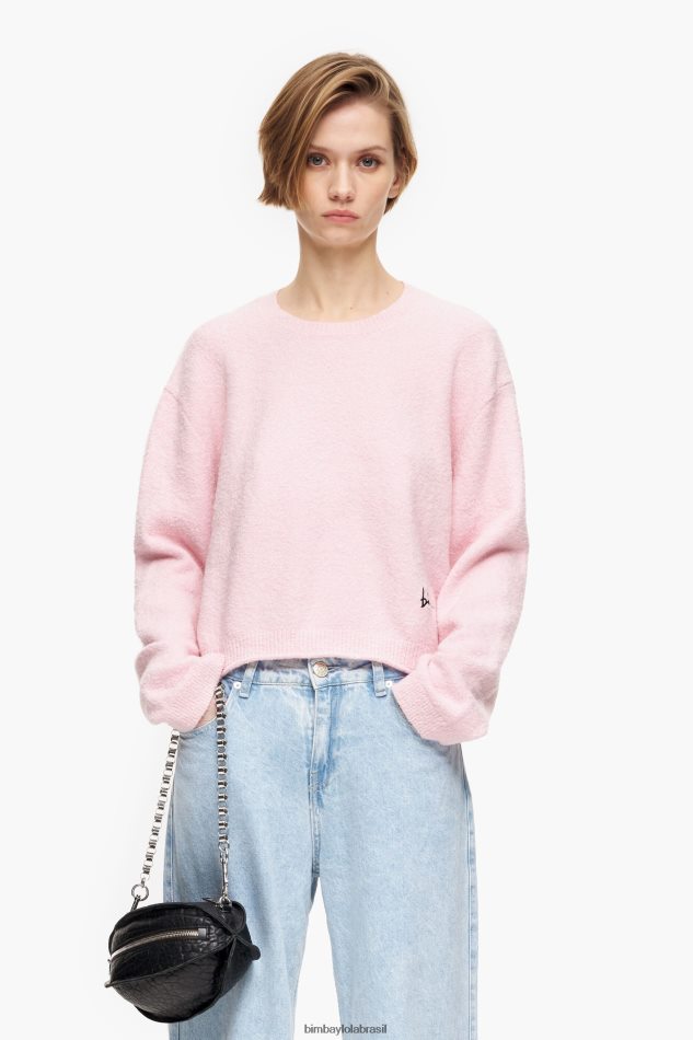 roupas Bimba Y Lola suéter de algodão rosa P28JFH376
