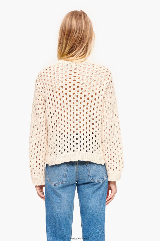 roupas Bimba Y Lola suéter de malha aberta cru P28JFH364