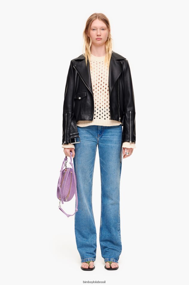 roupas Bimba Y Lola suéter de malha aberta cru P28JFH364