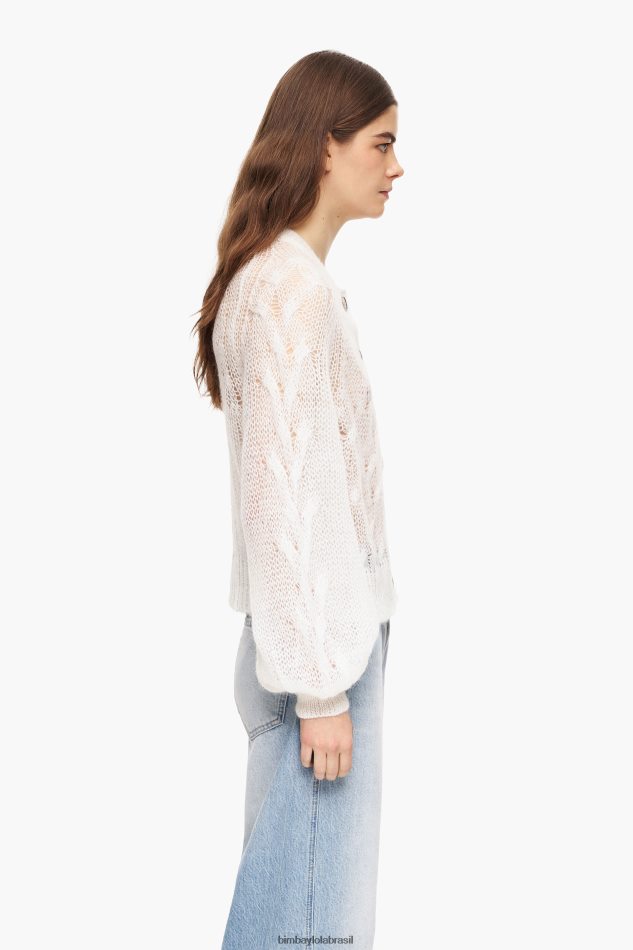 roupas Bimba Y Lola suéter de mohair de malha aberta cru P28JFH378