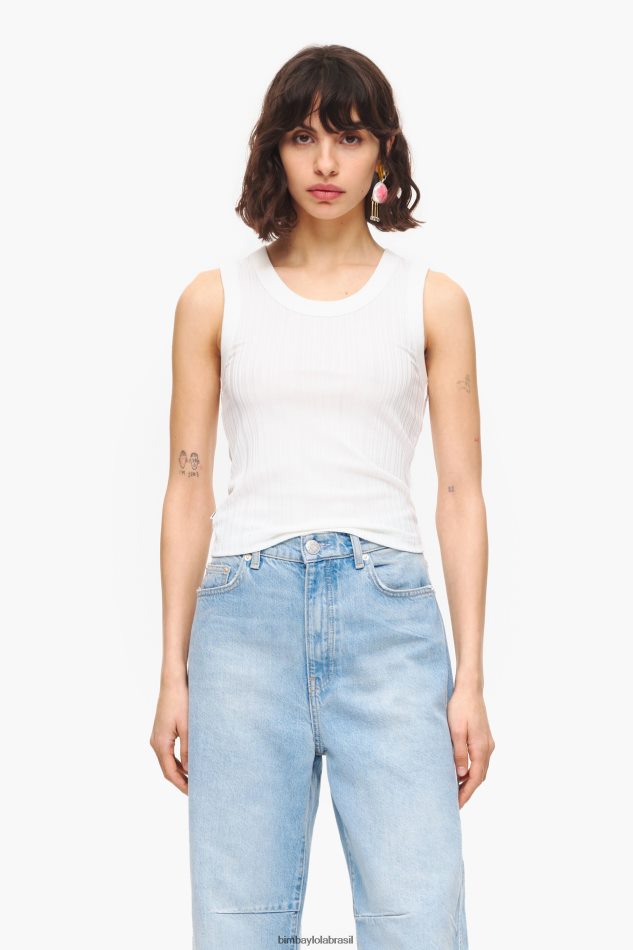 roupas Bimba Y Lola top ajustado branco P28JFH249