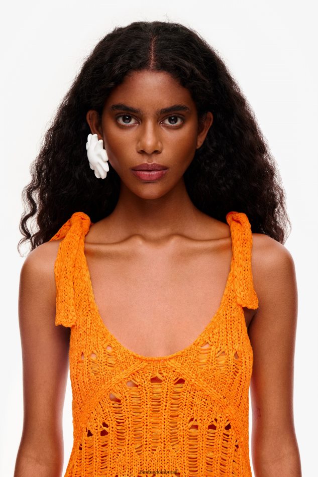 roupas Bimba Y Lola top de crochê laranja P28JFH263