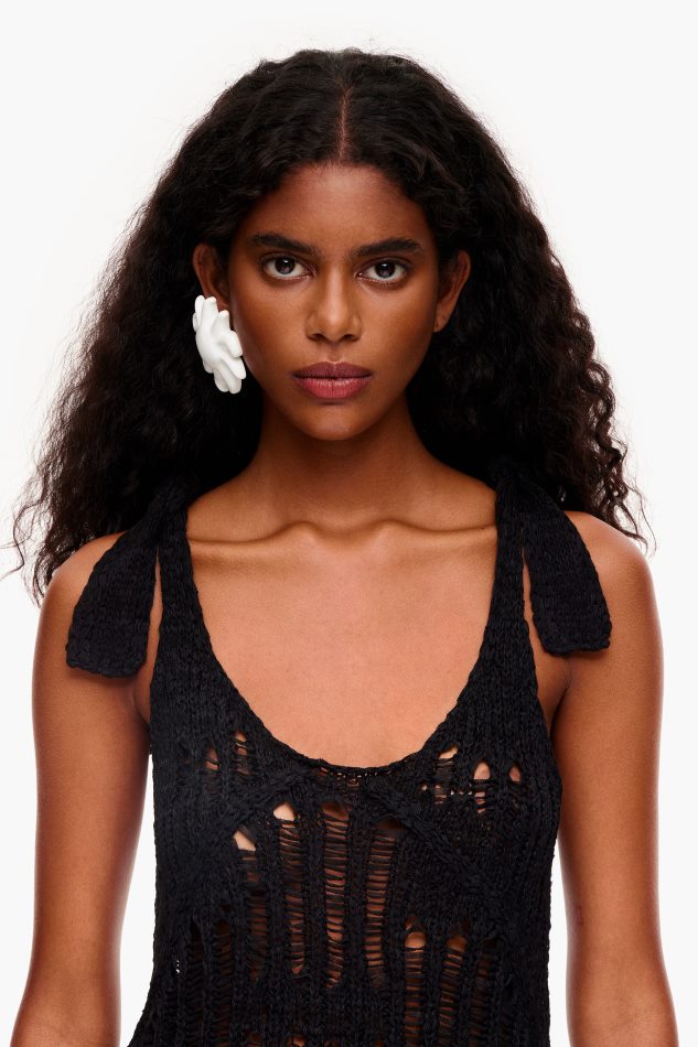 roupas Bimba Y Lola top de crochê preto P28JFH264