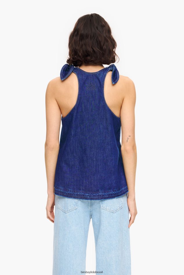 roupas Bimba Y Lola top jeans escuro azul P28JFH346