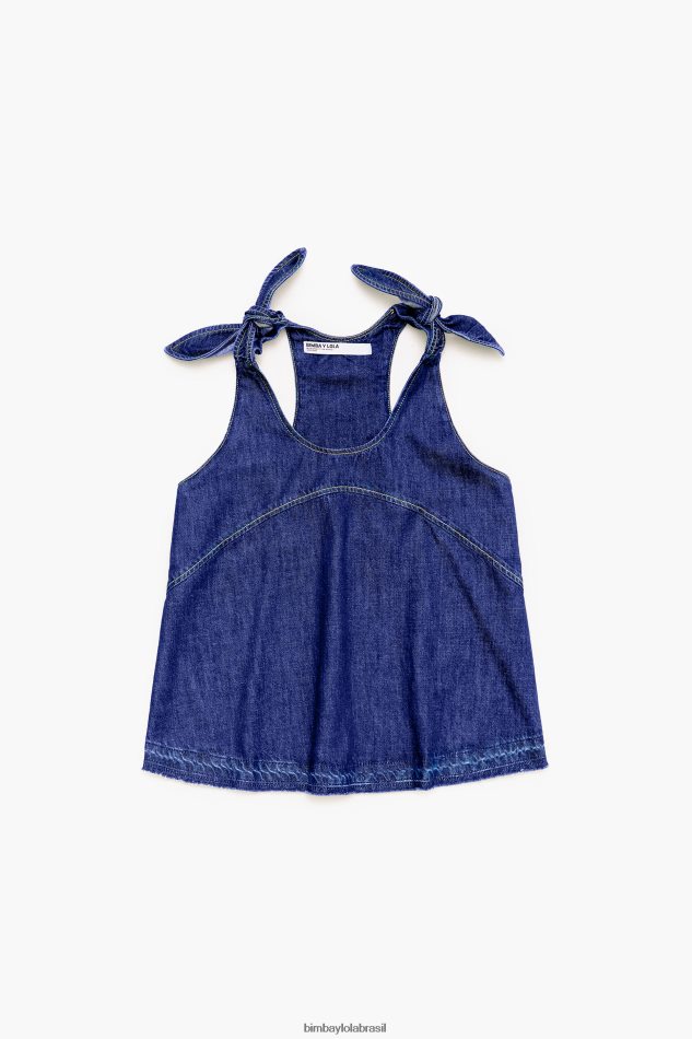 roupas Bimba Y Lola top jeans escuro azul P28JFH509