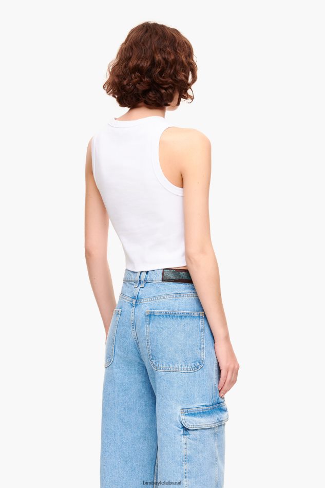 roupas Bimba Y Lola topo de logotipo de melancia branco P28JFH273