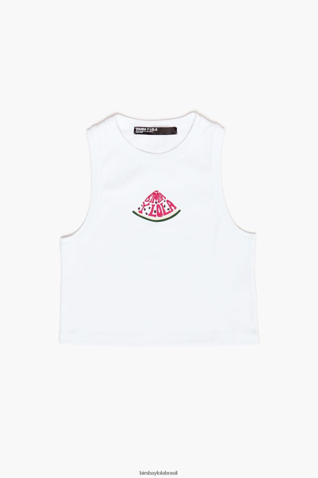 roupas Bimba Y Lola topo de logotipo de melancia branco P28JFH273