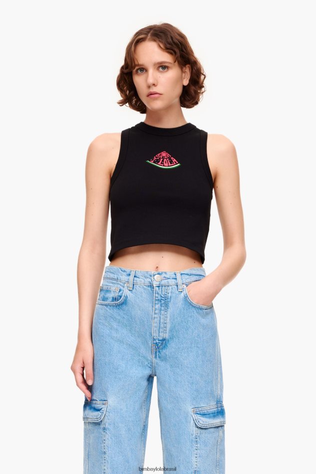 roupas Bimba Y Lola topo de logotipo de melancia preto P28JFH272