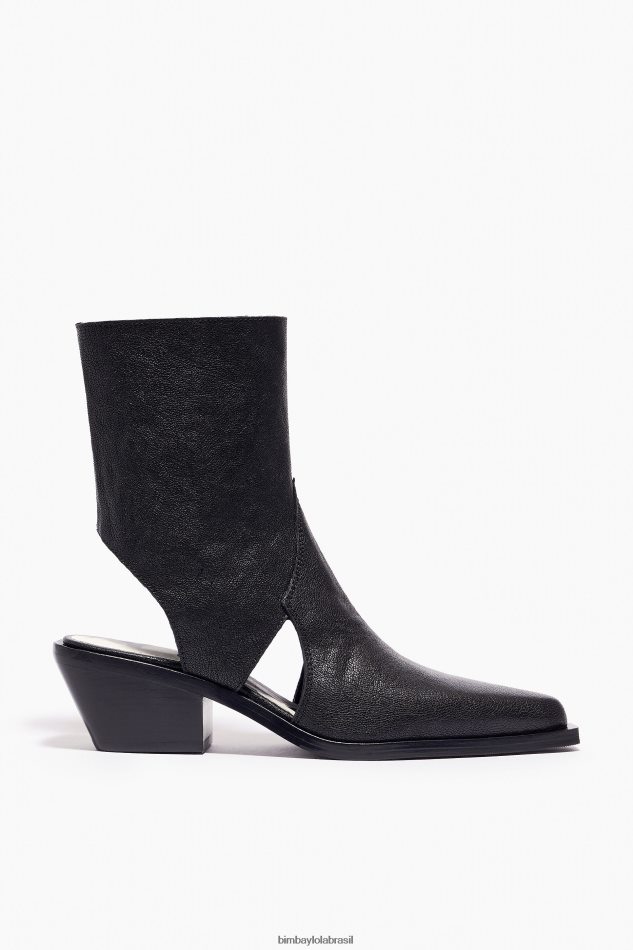 footwewar Bimba Y Lola bota cano curto em couro preto P28JFH600