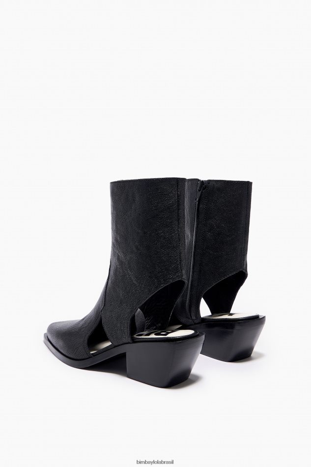 footwewar Bimba Y Lola bota cano curto em couro preto P28JFH600