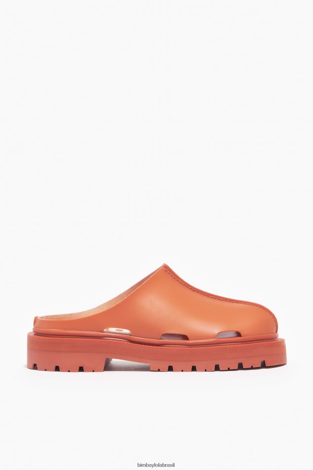 footwewar Bimba Y Lola tamanco efeito borracha laranja P28JFH599