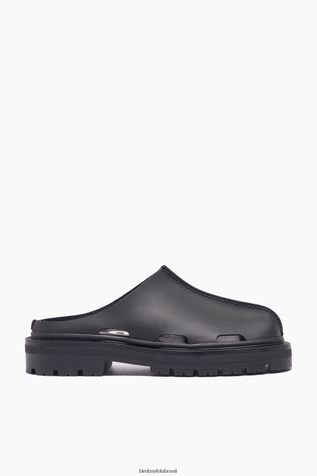 footwewar Bimba Y Lola tamanco efeito borracha preto P28JFH598