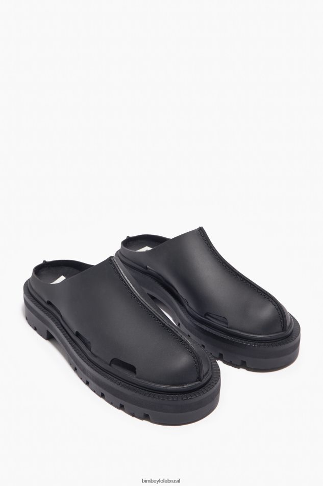footwewar Bimba Y Lola tamanco efeito borracha preto P28JFH598