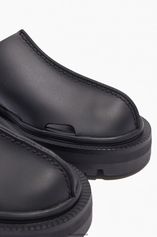 footwewar Bimba Y Lola tamanco efeito borracha preto P28JFH598