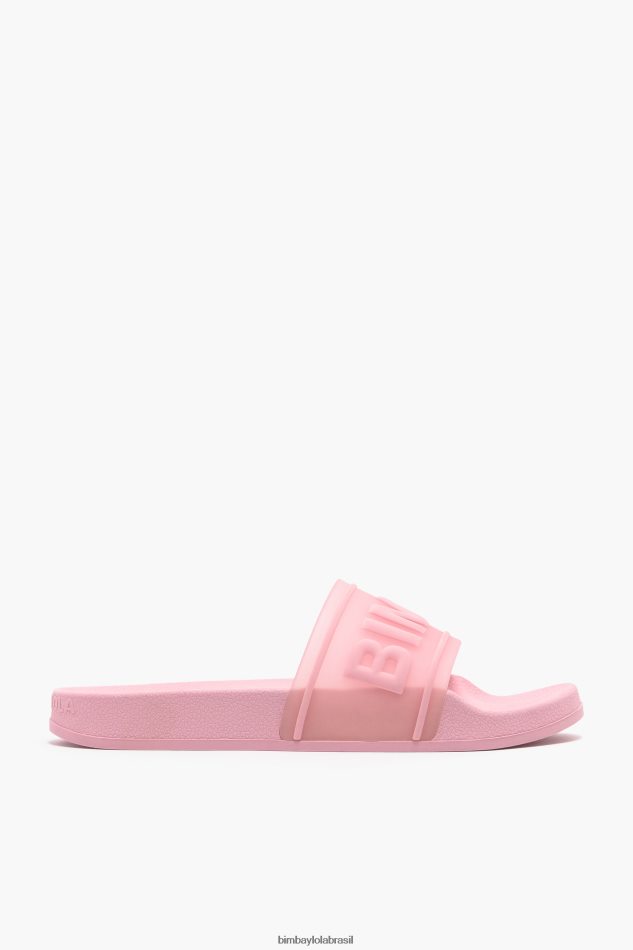 footwewar Bimba Y Lola flip-flop deslizante de logotipo rosa P28JFH592