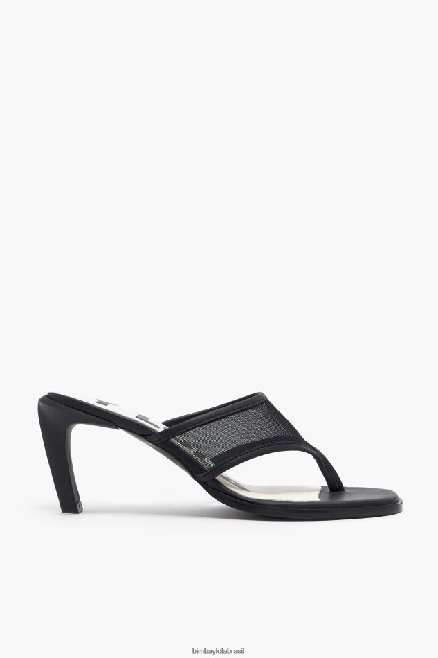 footwewar Bimba Y Lola sandália de salto de malha preto P28JFH586