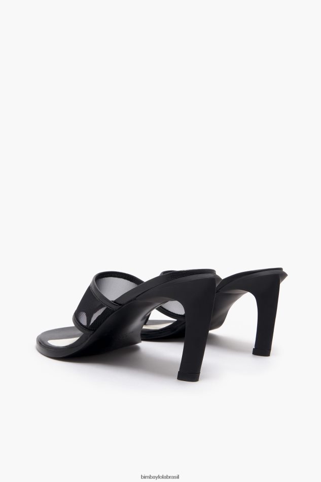 footwewar Bimba Y Lola sandália de salto de malha preto P28JFH586