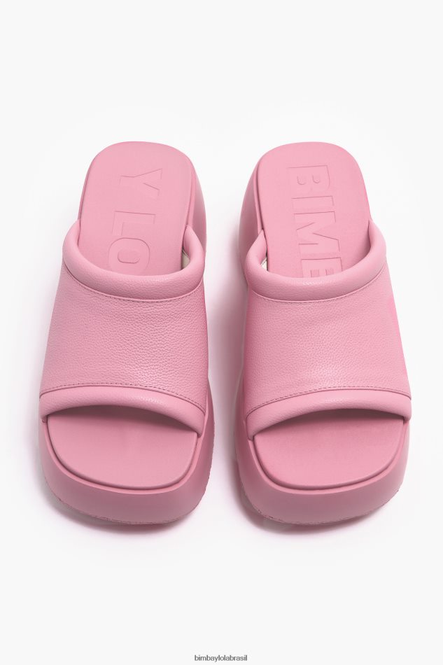 footwewar Bimba Y Lola sandália plataforma couro rosa P28JFH567