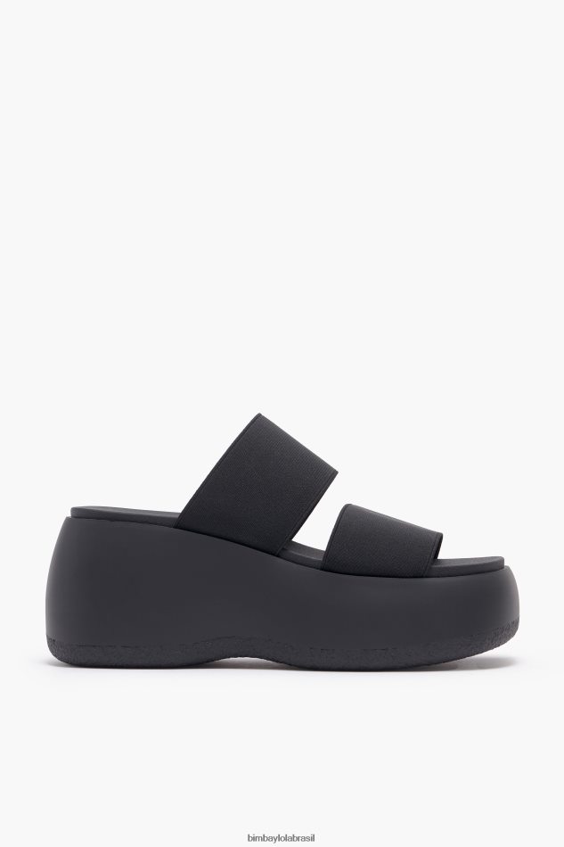 footwewar Bimba Y Lola sandália plataforma elástica preto P28JFH569