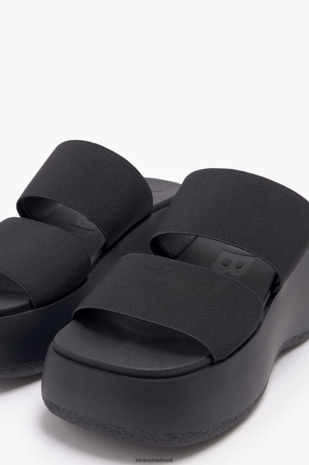 footwewar Bimba Y Lola sandália plataforma elástica preto P28JFH569