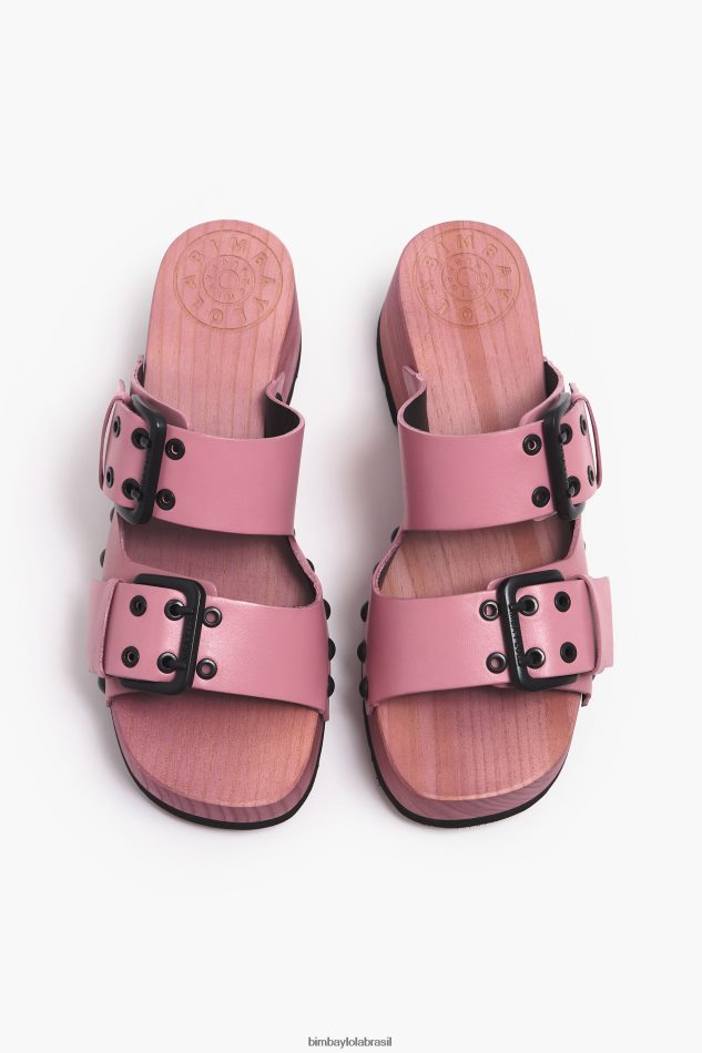 footwewar Bimba Y Lola sandália salto couro rosa P28JFH565