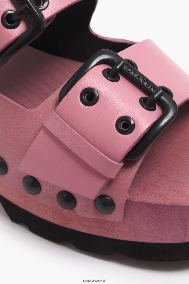 footwewar Bimba Y Lola sandália salto couro rosa P28JFH565